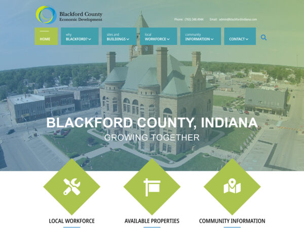 Blackford County Economic Development desktop home page