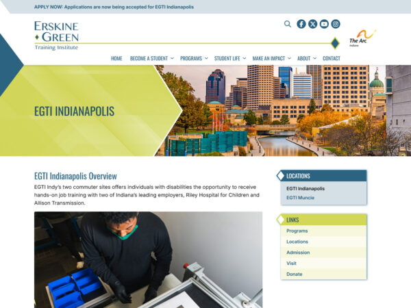 Erskine Green desktop interior page