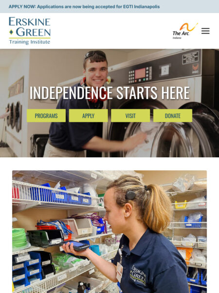 Erskine Green tablet home page