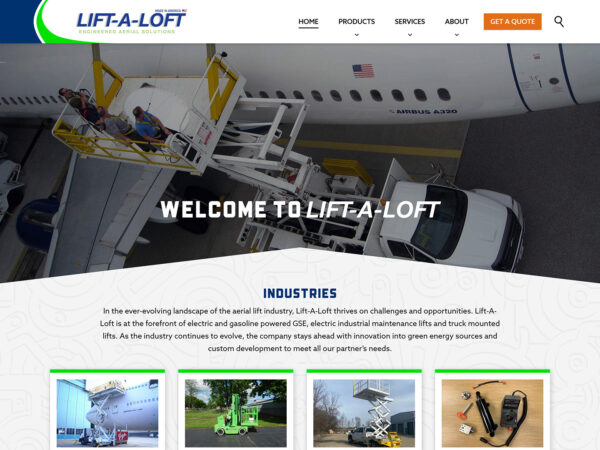 Lift-a-Loft desktop home page